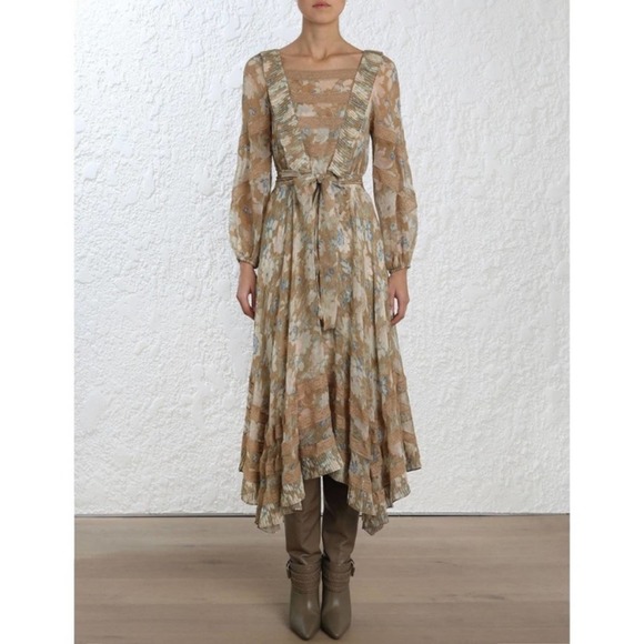 Zimmermann Dresses & Skirts - NEW Zimmermann Unbridled Hanky Floral Silk Midi Dress size 0